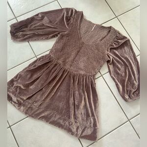 Free People Mauve Velvet Dress